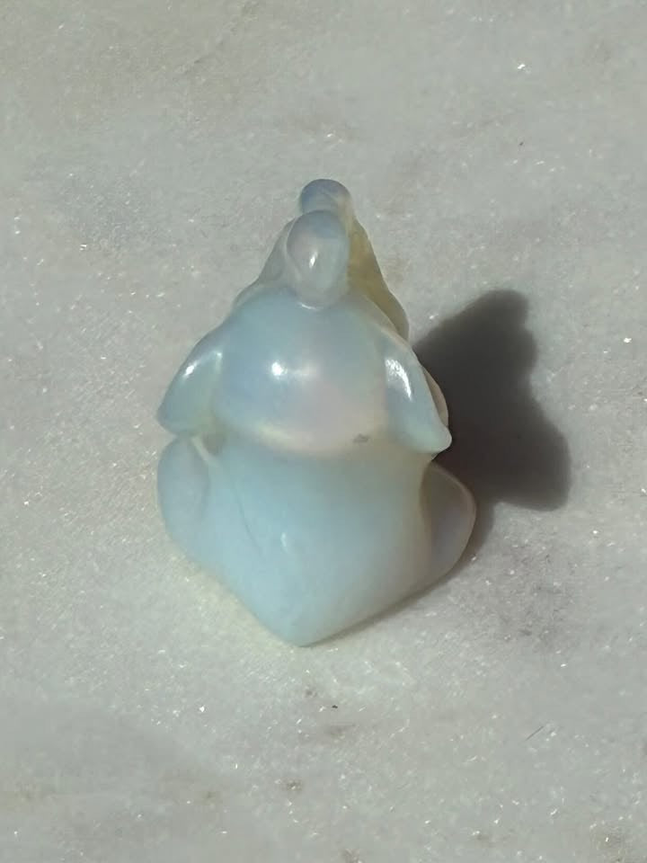 Opalite Hand-Carved Elephant