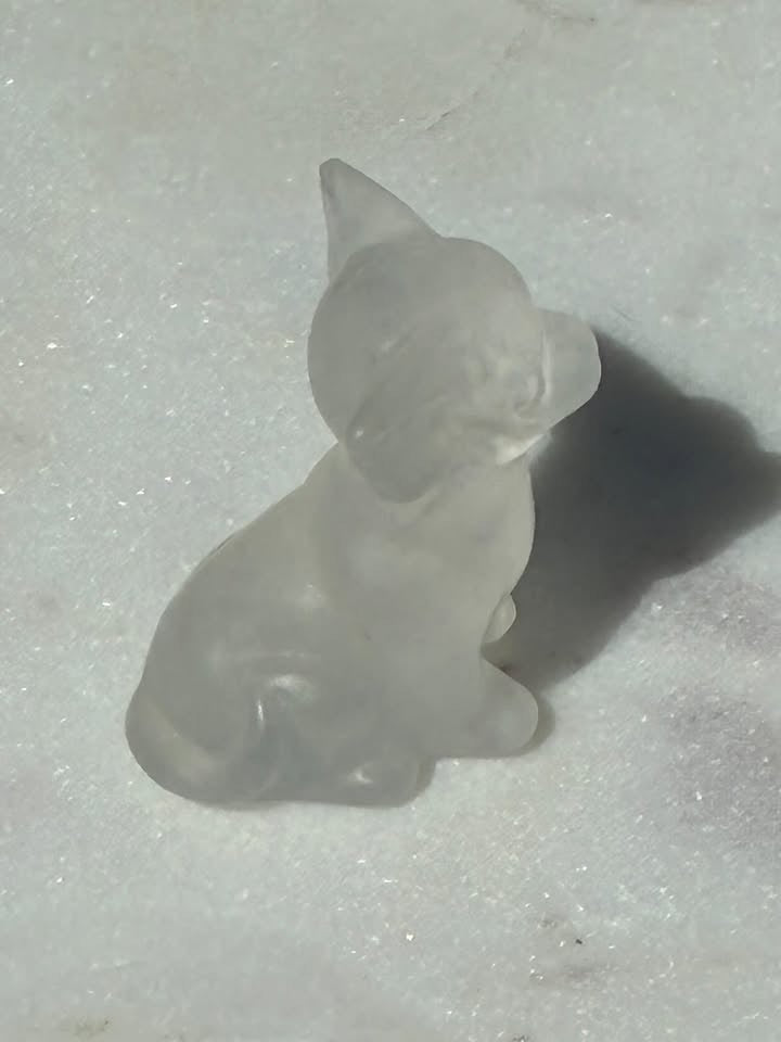 Clear Quartz Hand-Carved Chihuahua
