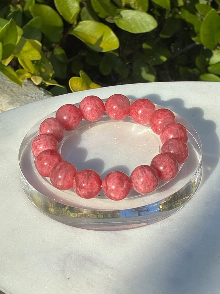 Natural Pinky Rhodonite Bracelet