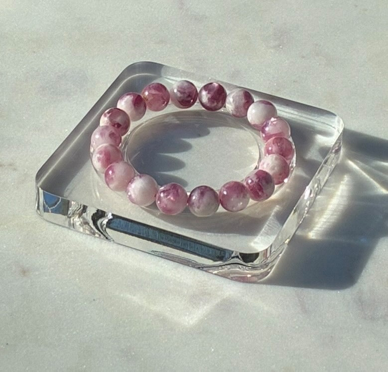 Natural Pink Muscovite Bracelet