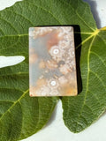 Carved Cherry Blossom Agate Pendant