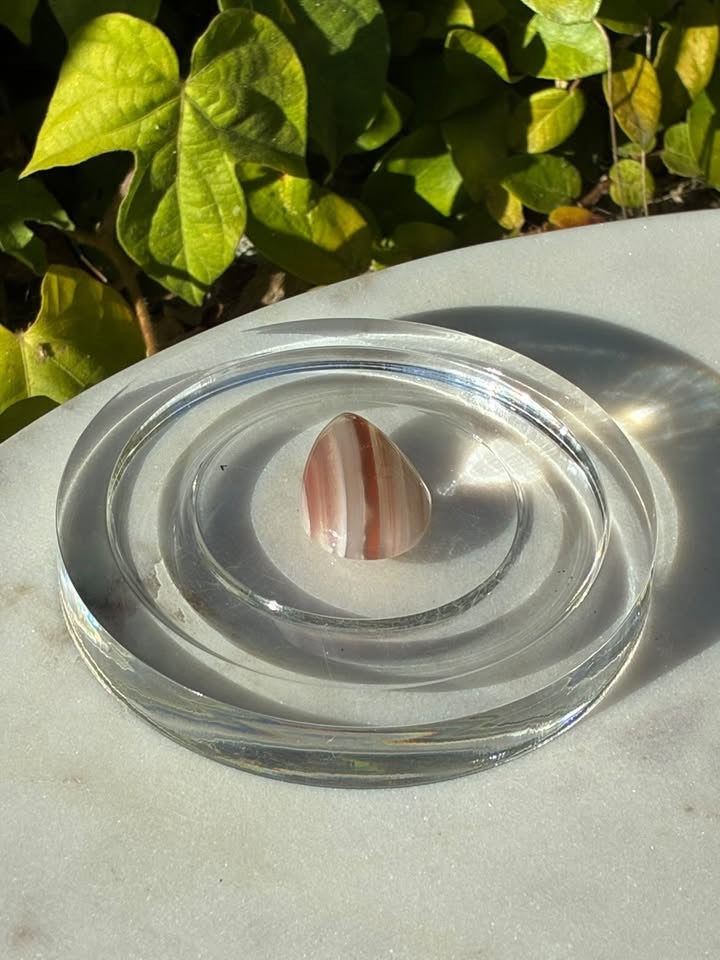 Banded Agate Teardrop Shaped Pendant