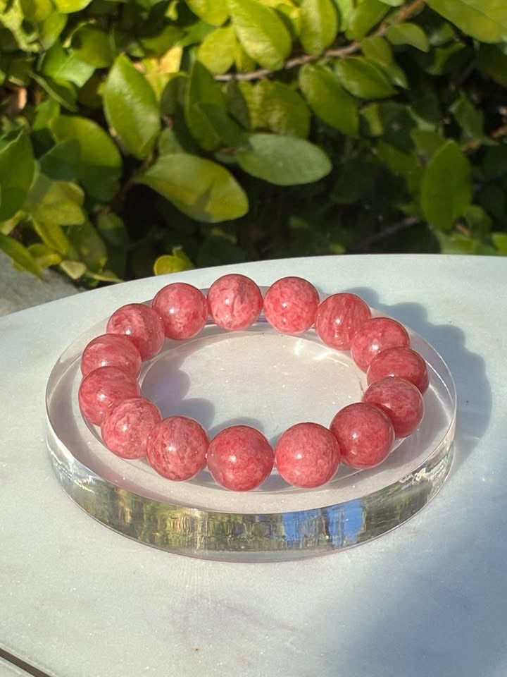 Natural Pinky Rhodonite Bracelet