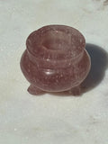 Strawberry Quartz Hand-Carved Caldron