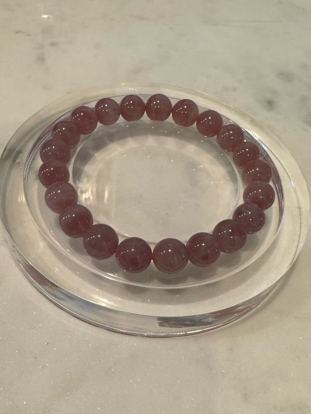 Madagascar Purple-Pink Quartz Beaded Stretchy Bracelet