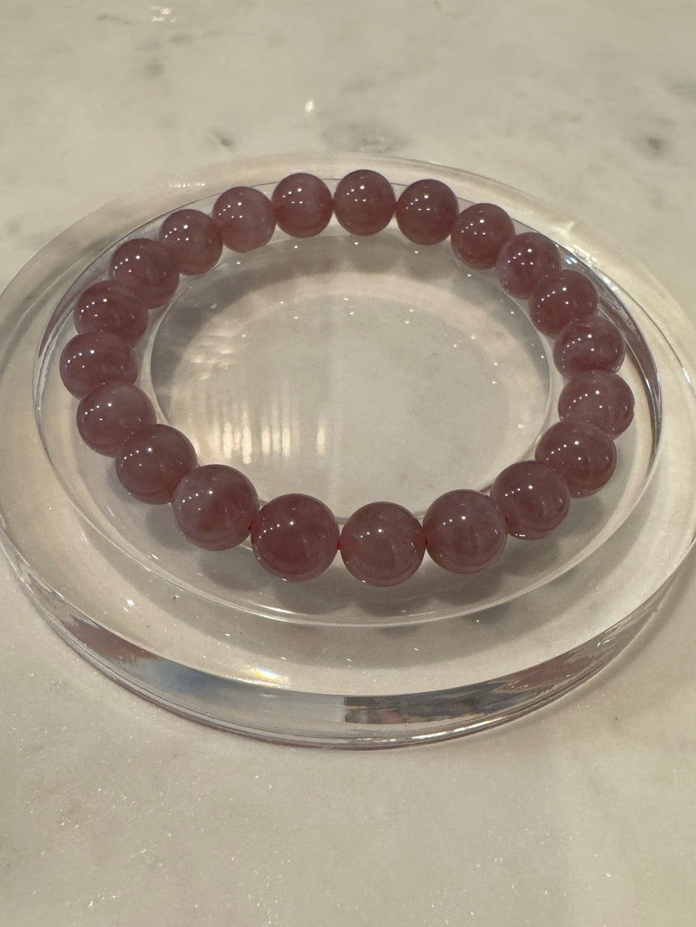 Madagascar Purple-Pink Quartz Beaded Stretchy Bracelet