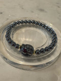 Terahertz Beaded Stretchy Bracelet with Fox Charm