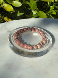 Natural Chocolate Zebra Rhodochrosite Bracelet