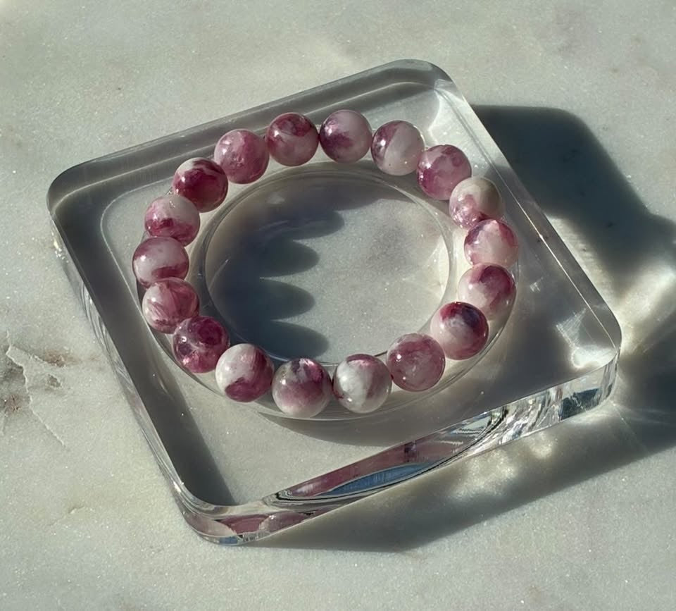 Natural Pink Muscovite Bracelet