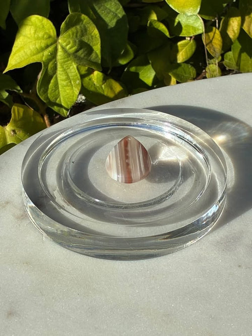 Banded Agate Teardrop Shaped Pendant