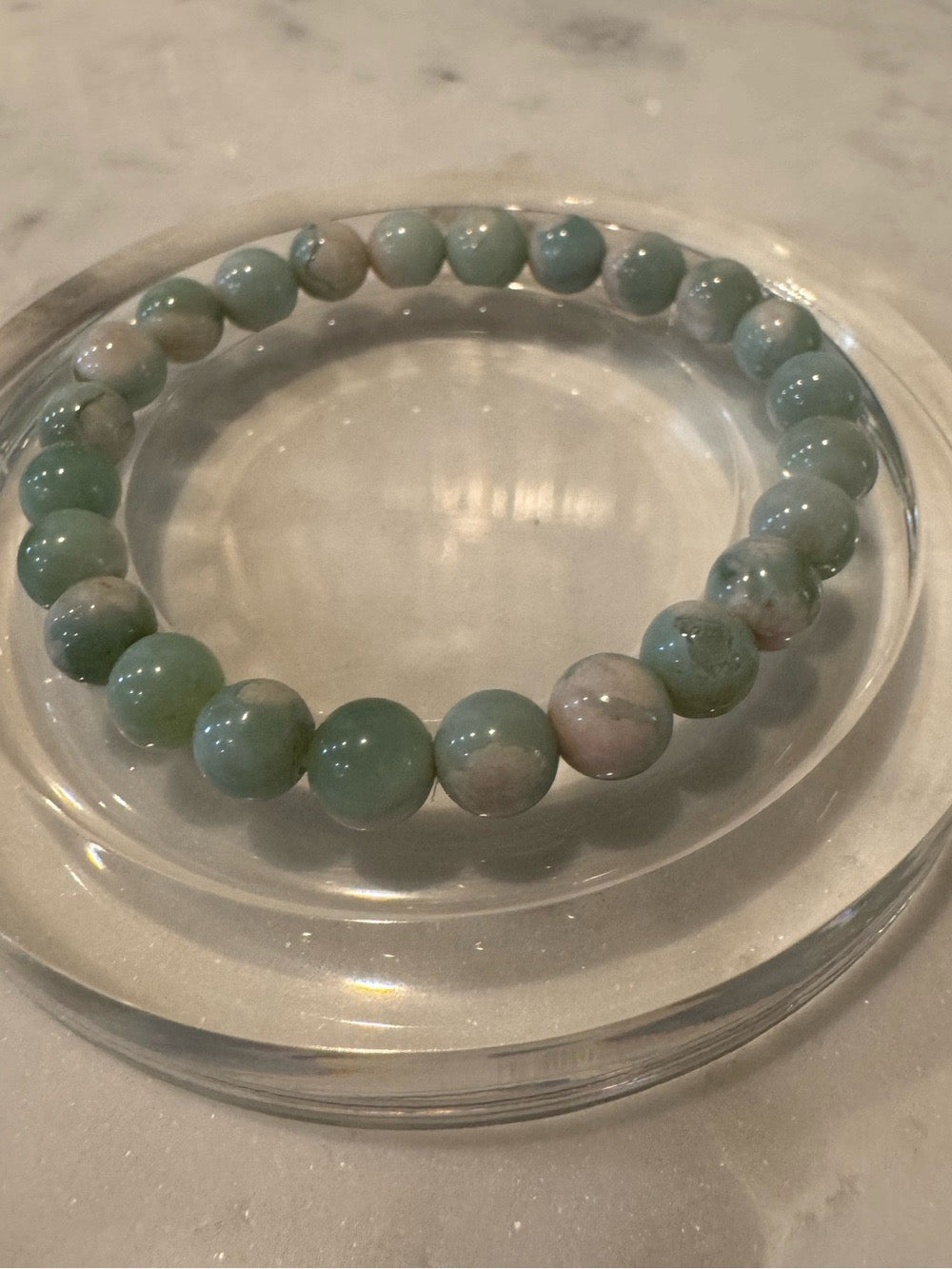 Green Sukura Agate Beaded Stretchy Bracelet