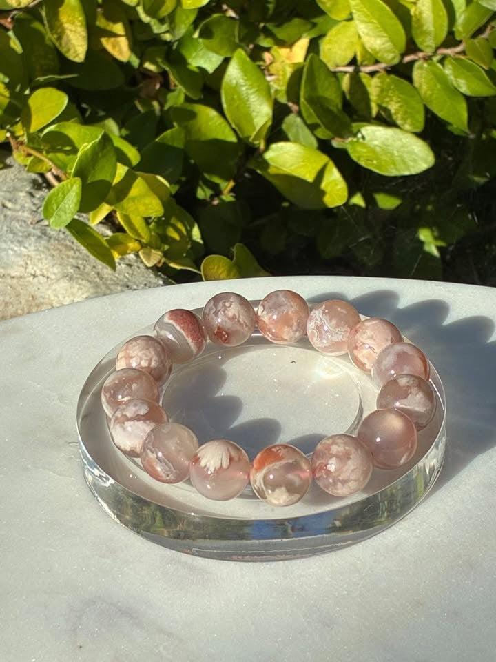 Cherry Blossom Agate Bracelet