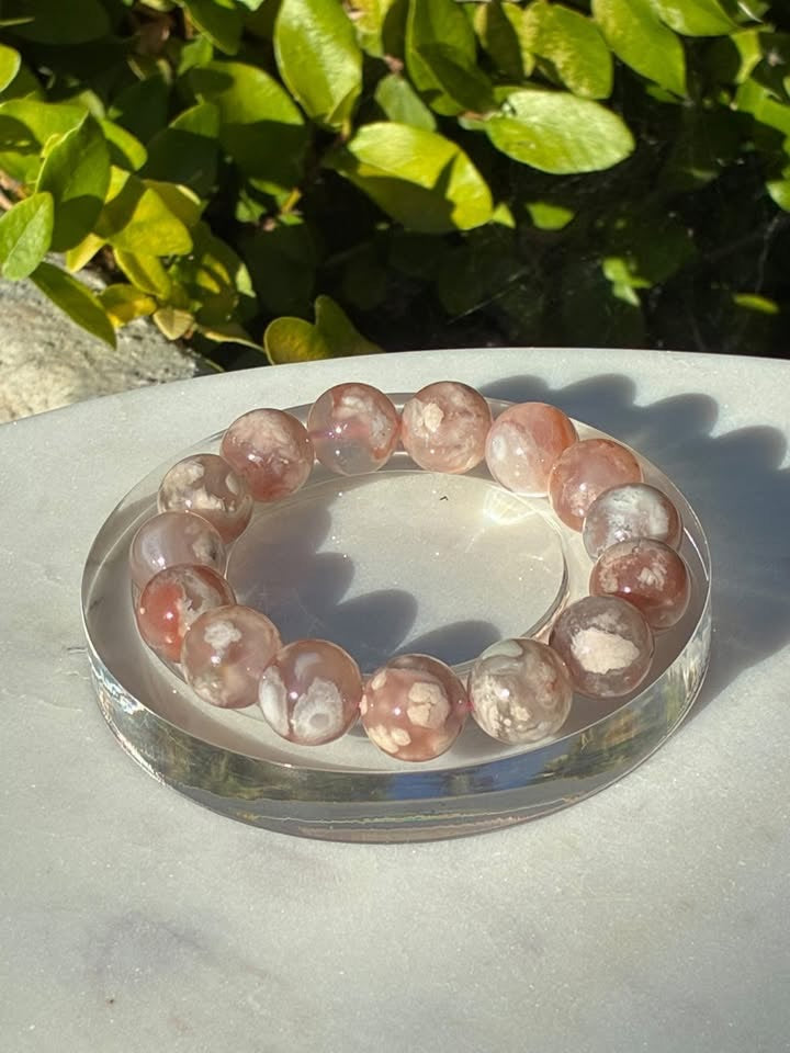 Cherry Blossom Agate Bracelet