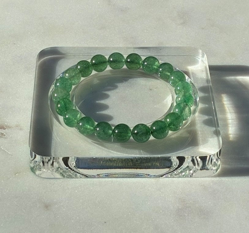 Green Strawberry Quartz Bracelet